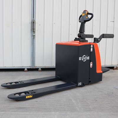 Stand-on Type Platform Electric Pallet Truck Used in Large Warehouse