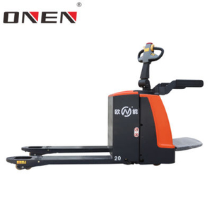 High Efficiency Reusable 2000kg Stand-on Powered Pallet Electric Lift Truck