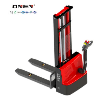 China Onen Logistics Tool Material Handling Electric Pallet Stackers in 1.2 Ton 2.5m
