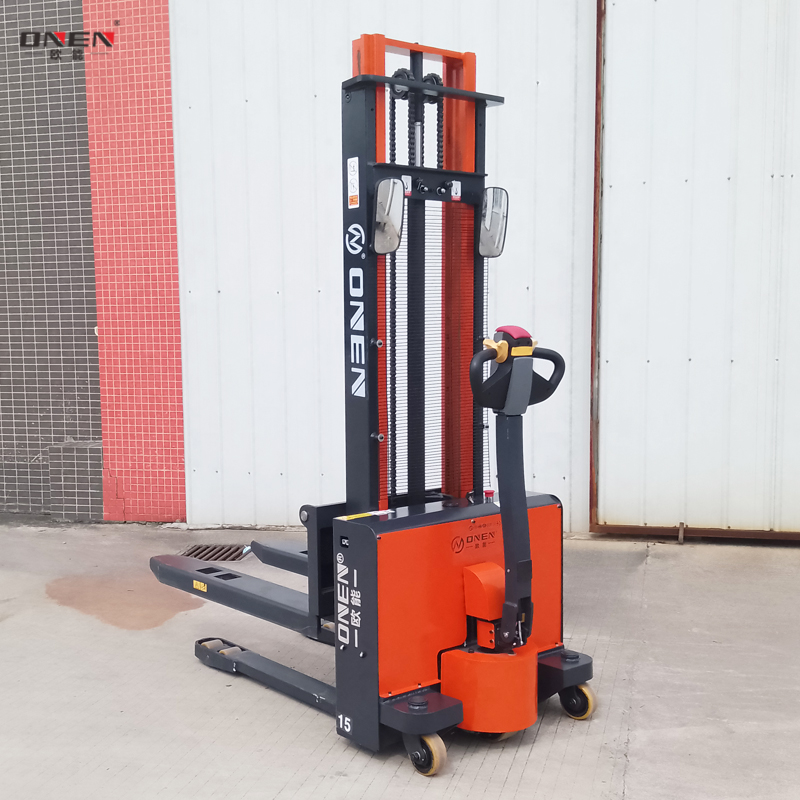 China Factory 1500kg 2500mm Lifting Equipment Full Electric Powered Pallet Stacker Forklift for Sale Vietnam Ukraine Russia Chile Brazil Wholesale