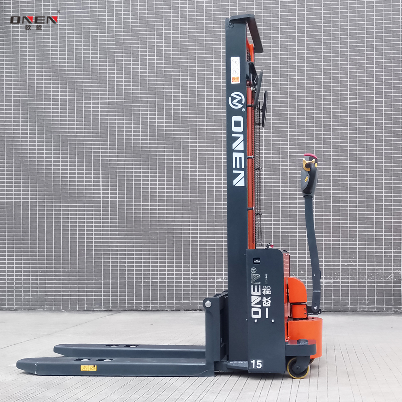 Factory Produce OEM Wholesale MHE 24V Battery Electric Operated Industrial Pallet Stacker for Sale in Vietnam Russia Ukraine Brazil Mexico