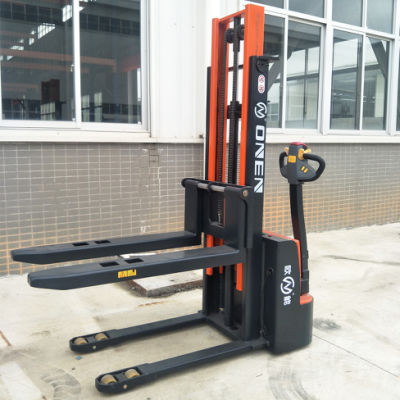 China Onen Forklifts Manufacture Walking Type Electric Pallet Stacker