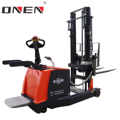 High Quality Compact Size 1 Ton 1.5 Ton 2 Ton 5 Meter Lifting Stand Riding Electric Reach Stacker Forklift Price Wholesale